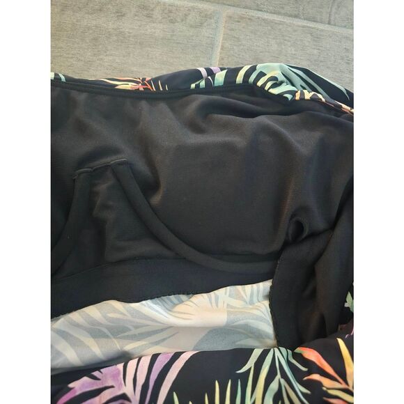 Women's Leilani Plus Palm Breeze Cape Town Tankini Top Black Green Purple Pink S - Picture 6 of 8